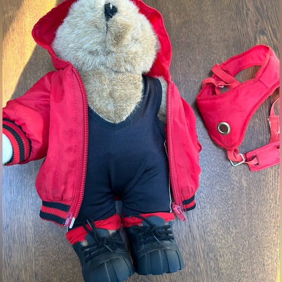 Rare Wrestler Bear—Vintage Tender Heart Treasures wrestler Teddy 1993 Jointed. - Picture 3 of 10